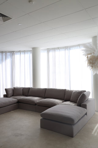 Cali Modular 6 Piece Sofa - Sol Grey