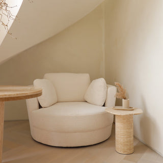 Brandy Swivel Chair - Boucle Arctic