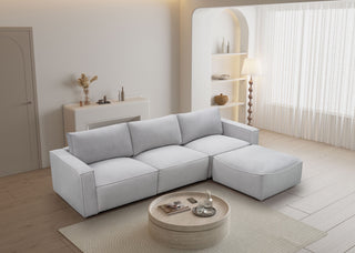 Maui 3 Seater with Ottoman - Elk Stone