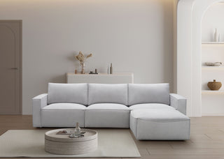 Maui 3 Seater with Ottoman - Elk Stone