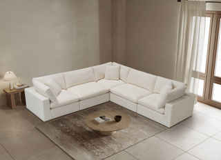 Cali Modular 5 Seat Corner Sofa - Sol Ivory