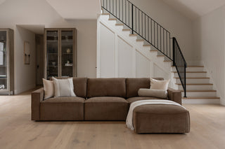 Maui 3 Seater with Ottoman - Velora Coco