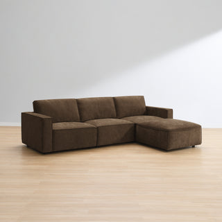 Maui 3 Seater with Ottoman - Velora Coco