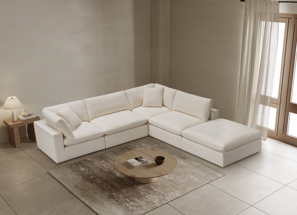 Cali Sol Ivory Modular Chaise Sofa Removable Covers Feather Furniture Forum