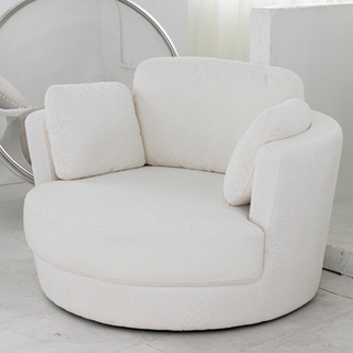 Brandy Swivel Chair - Boucle Arctic